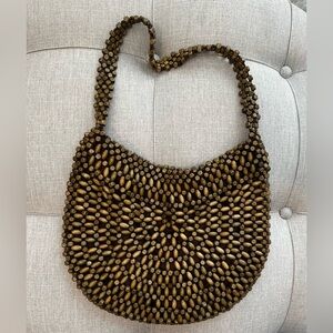 The Sak wood bead purse